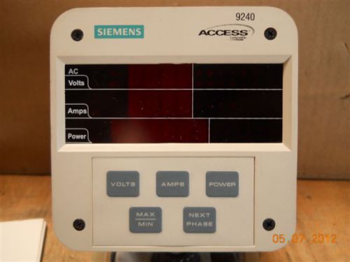 Siemens (9240-A115D-RA) 9240 Access Compatable Power Meter, New Surplus