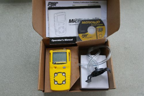Bw gas alert microclip xt gas detector, all accessories, calibrated for sale