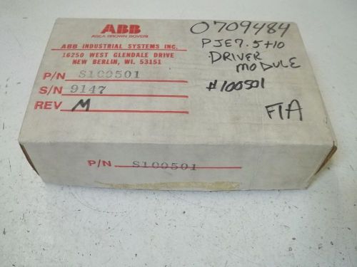 ABB S100501 DRIVER MODULE *NEW IN A BOX*