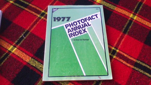 Sams 1977 Photofact Annual Index