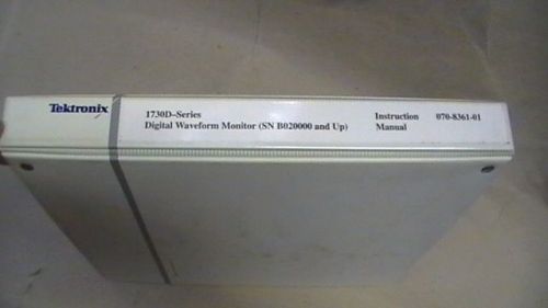 Tek 1730d series digital waveform monitor (sn bo:20000) &amp; up)  instr manual for sale