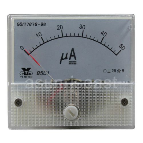 1 x dc50?a 50ua analog panel apm microampere current meter gauge 85c1 dc0-50ua for sale