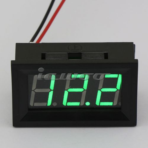 0.56&#034;green panel volt meter led 4.5-150v dc voltage gauge digital battery tester for sale