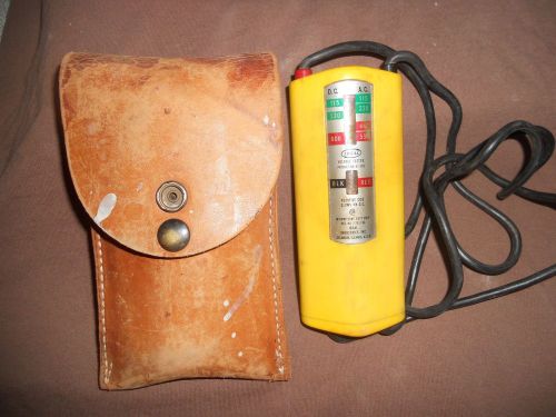 VINTAGE IDEAL VOLTAGE TESTER WITH LEATHER CASE