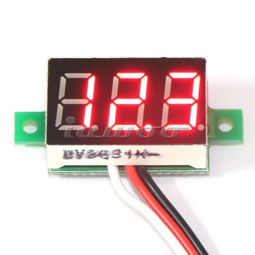 Mini Digital Voltmeter Panel Meter DC 0-99.9V Red LED Vehicle Volt Power Monitor