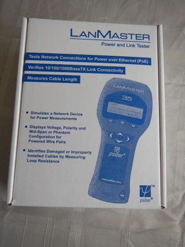 Psiber lanmaster 35 power and link tester for sale