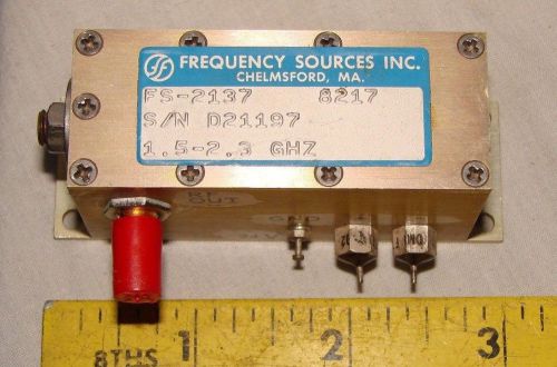 FREQUENCY SOURCES FS-2137 FREQUENCY SOURCE 1.5-2.3 Ghz SMA 24VDC