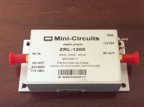 Mini-Circuits ZRL-1200, 650 to 1200 MHz, 50 Ohm, SMA (F-F) Low Noise Amplifier