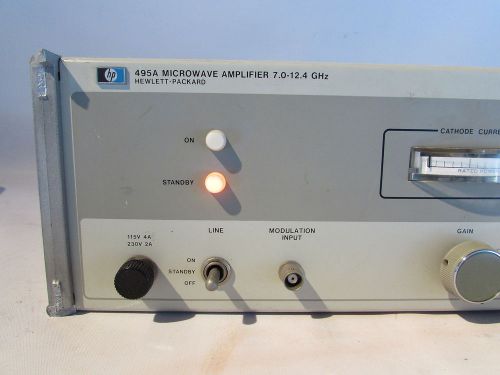 Hp agilent 495a microwave amplifier 7.0-12.4 ghz for parts for sale