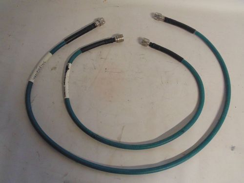 LOT OF 2 ROSENBERGER RF MICROWAVE CABLES TYPE N MALE TO TYPE N MALE (C11-4-11AL)