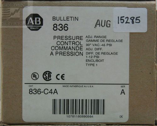 Allen Bradley 836-C4A Pressure Control (Used)
