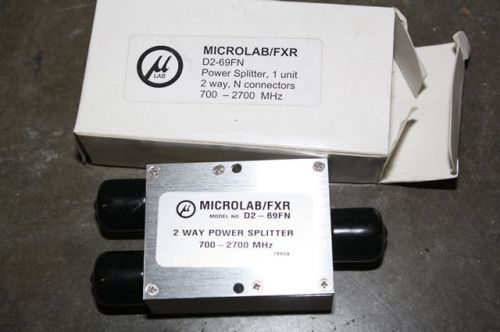 Microlab/fxr d2-69fn 2 way n connectors 700-2700mhz power splitter nib! for sale