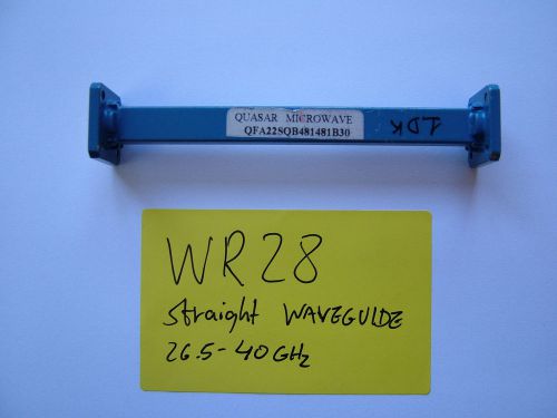 WR28 WAVEGUIDE STRAIGHT 10cm 26.5 - 40GHz QUASAR QFA22SQB481481B30 INV2
