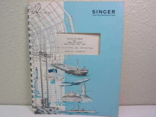 Singer Instrumentation 1-500783-310  Instruction Manual for Sweep Oscillator Mod