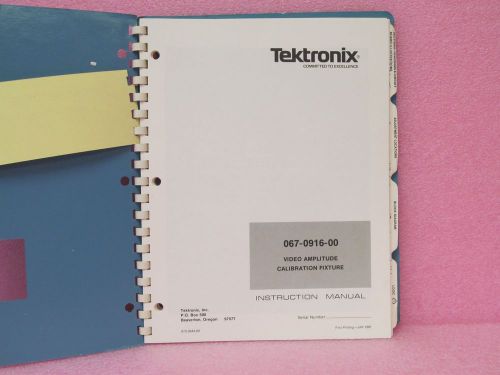 Tektronix 067-0916-00 calibration fixture instruction manual w/schematics (1/81) for sale