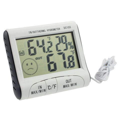 Home Use DC103 LCD Display Thermometer Humidity Temperature Hygrometer