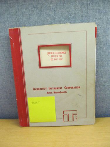 Technology instruments 800-a vacuum tube voltmeter op instr manual/schematics for sale