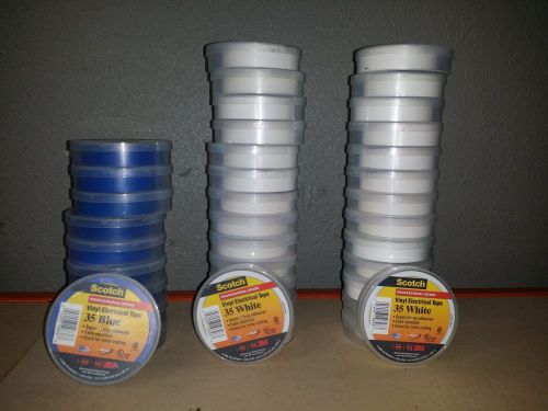 3m scotch #35 electrical tape,white, blue .75-inch by 66-foot by .007-inch vinyl for sale