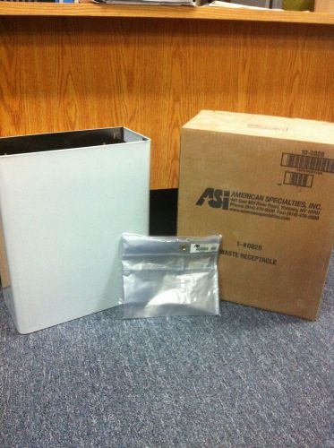 American specialties # 0828, surface-mounted st steel waste receptacle - new for sale