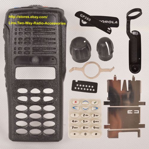 Black Refurbish Kit Case Housing For Motorola GP380 Two Way Radio Walkie Talkie