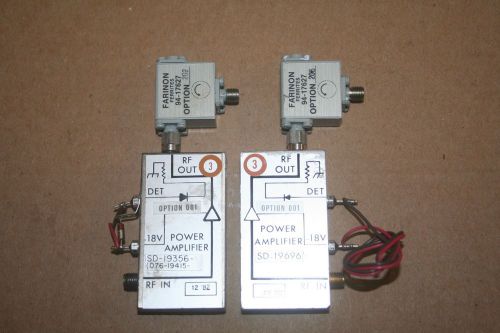 Qty-2,Farinon SD-19696 &amp; SD-19356 Power Amplifiers with Webb Ferrites 94-17627