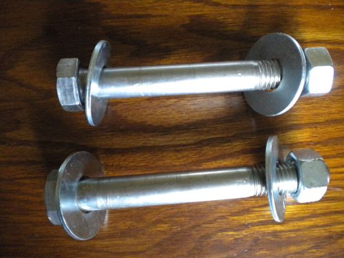 Chrome Two 3/4-10 x 5-3/4 Stainless Steel Hex Bolts with 2 Washers and 2 Nuts