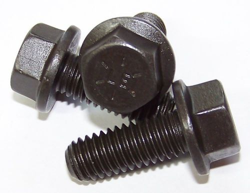 25 qty-gr8 flange bolt black 1/2-13x1-1/4(17566) for sale