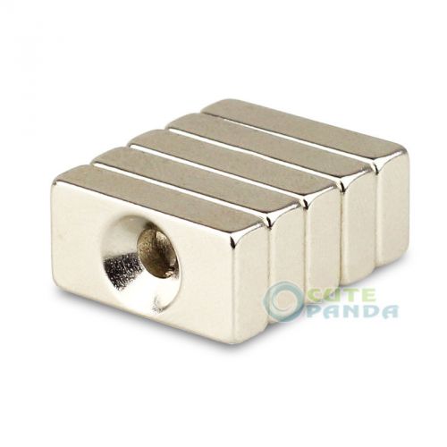 10pcs block n35 magnets 20 x 10 x 5mm counter sunk hole 5mm rare earth neodymium for sale