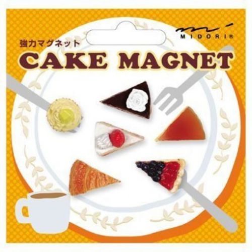 NEW Tiny Powerful 6 Pc Cake Slices Japanese Magnets