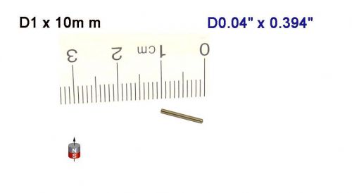 12 pcs of N52 Neodymium Cylinder Magnets D1 x 10mm