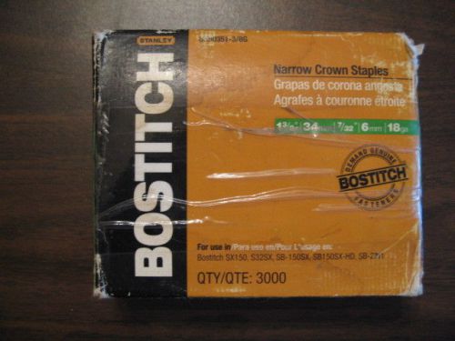 Stanley bostitch 1 3/8 (34mm) x 7/32 galvanized coated 3000 staples sx50351-3/8g for sale