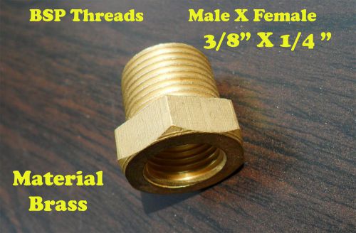 3/8&#034;x1/4&#034; bsp threads brass reducing bush hex  gas plumbing bsp threads for sale