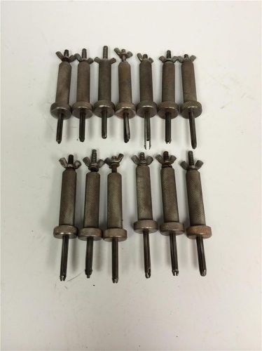 13 rare original cleco 1/4&#034; sheet metal clamp wing nut grip large fastener lot for sale