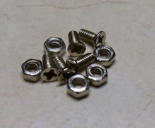 USA Shipping - 10 pc  M1.4x4mm Screw and Nuts Flat Head Phillips Micro Miniature