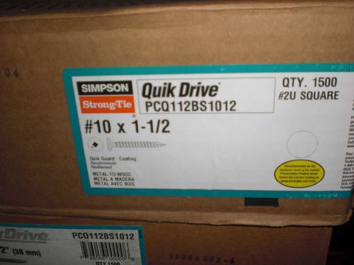 Simpson pcq112bs1012 quik gaurd coating medal to wood #10 x 1 1/2&#034; for sale