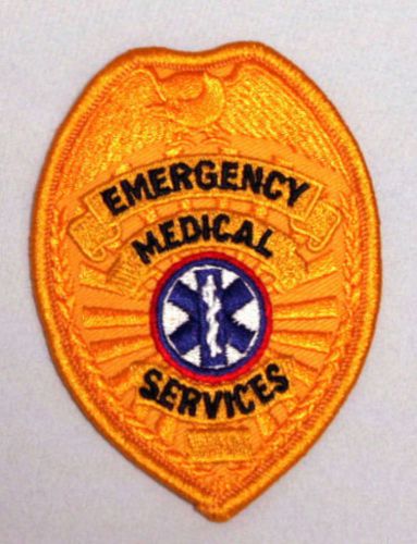 Ems emt emergency medical services hat shirt jacket uniform shield patch gold for sale