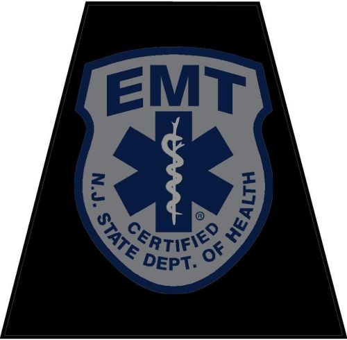 Black firefighter helmet tets - single tetrahedrons sticker new jersey - nj emt for sale