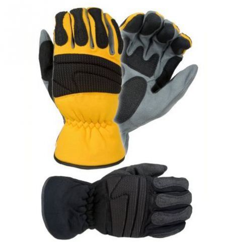 Damascus d911 pro-x heavy-duty extrication gloves size medium/ yellow &amp; black for sale