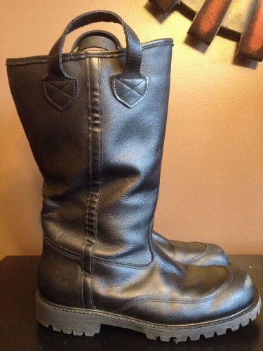 Pro warrington 3009 firefighter all leather turnout bunker boot size 11 eeee euc for sale