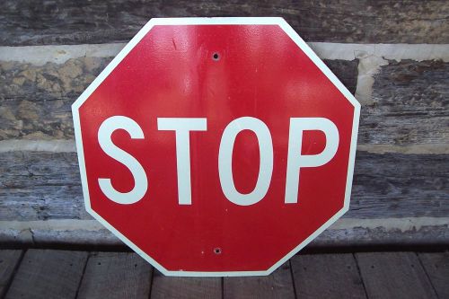 Authentic TEXAS DOT STOP SIGN 24 x 24 Retired Heavy Steel - Metal--Road Sign