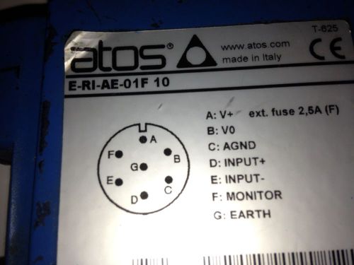 Atos single solenoid proportional valve E-RI-AE-01F 10 ATOS hydraulic valve