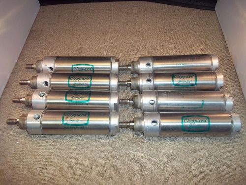 LOT OF 8 USED CLIPPARD SDR 32 4 B AIR PNEUMATIC CYLINDERS