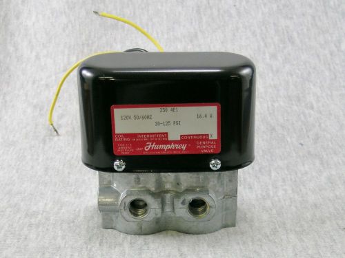 Humphrey solenoid valve 250 4e1 120v 50/60hz 30-125 psi &#034;new-other&#034; in box for sale