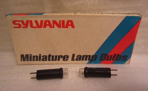 Box of 2 sylvania 918 syl918 918/1c 12v bi-pin pilot cartridge lamps bulbs nos for sale