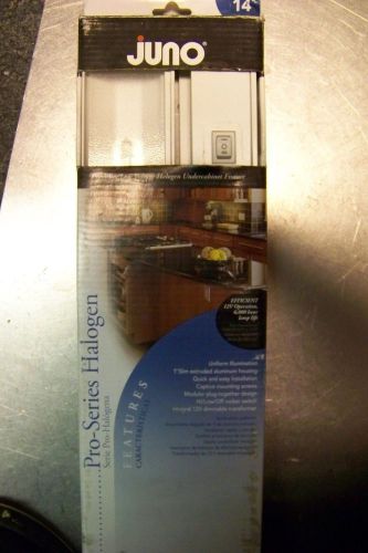 NOS Juno ULH214-WH 14&#034; White Double Lamp Fixture Pro-Series Halogen Undercabinet