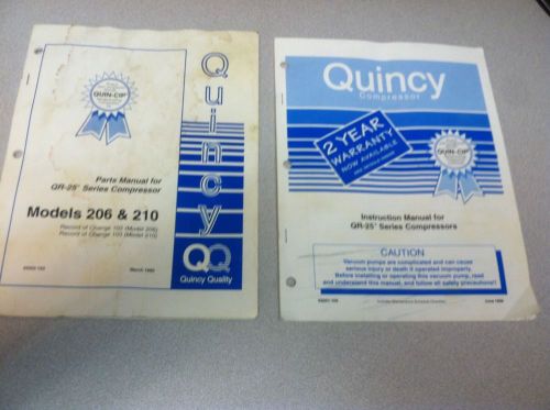 Quincy Compressor Instruction Manual And Parts Manual For QR Series Compressors