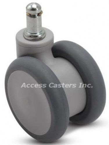 65sgrs 65mm grey monotech twin wheel swivel caster, 7/16&#034; x 7/8&#034; grip ring stem for sale