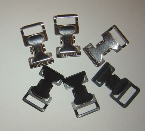 Set of 6 Rugged Buckle Clamps- Ideal for Belts, Snowmobile Straps.