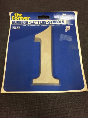 7&#034; Plastic EMCO Forever Number &#034;1&#034; For Home House Business Crafts
