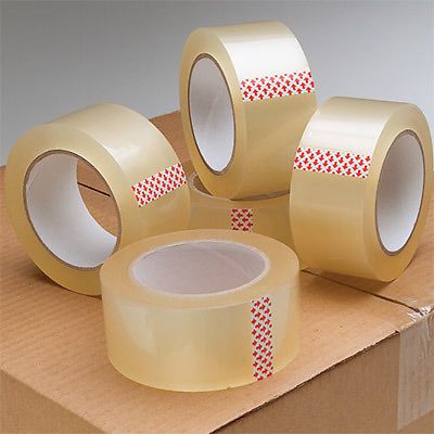 36 Rolls Double-Length Clear Packaging Tape 2&#034; x 110 Yards/330 F